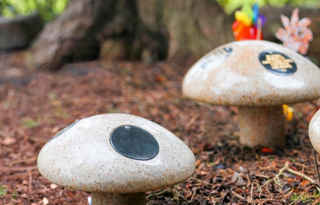 Children’s Glade Mushroom Plaque (Circular Granite Plaque)