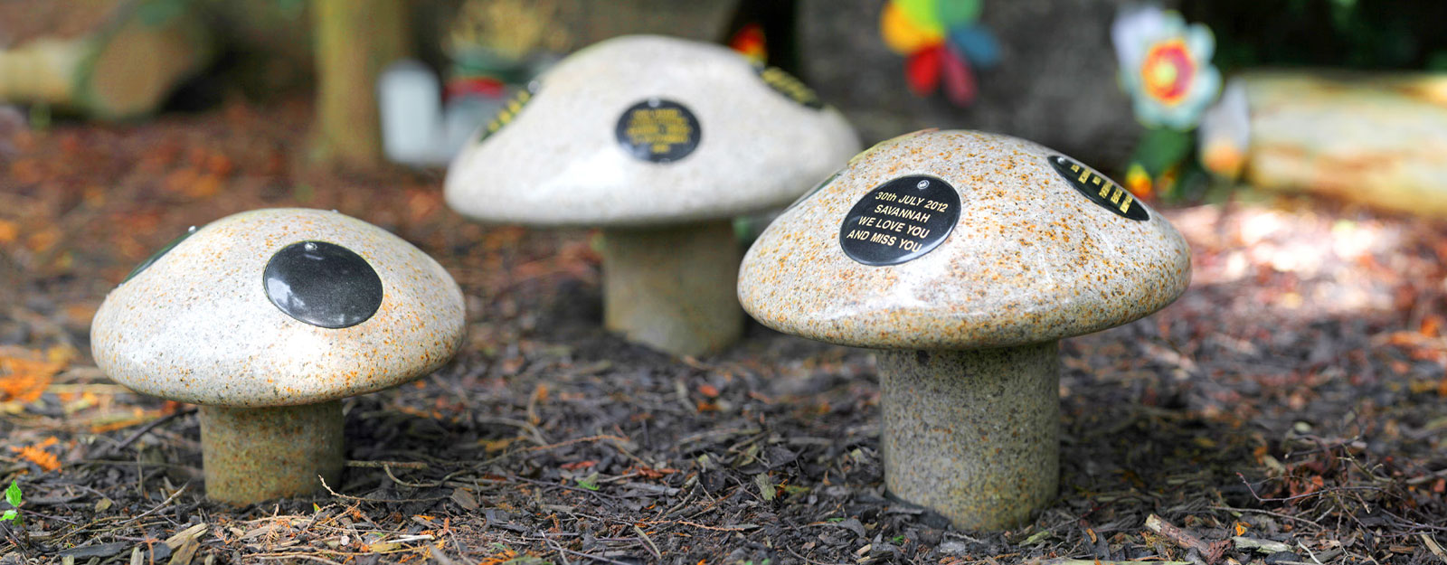 Children’s Glade Mushroom Plaque (Circular Granite Plaque)